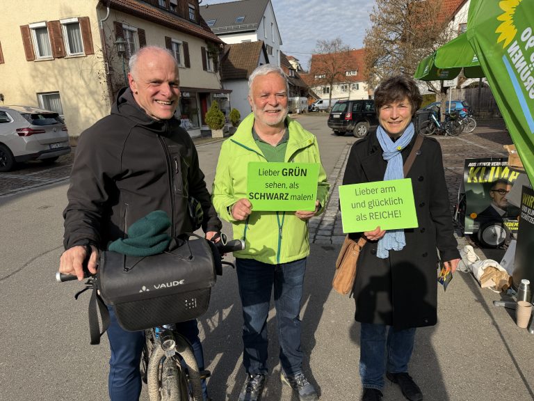 Wahlwerbung – Infostand in der Dorfstraße